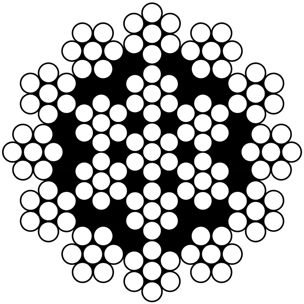 Cabo de Aço Polido 19x7 Não Rotativo